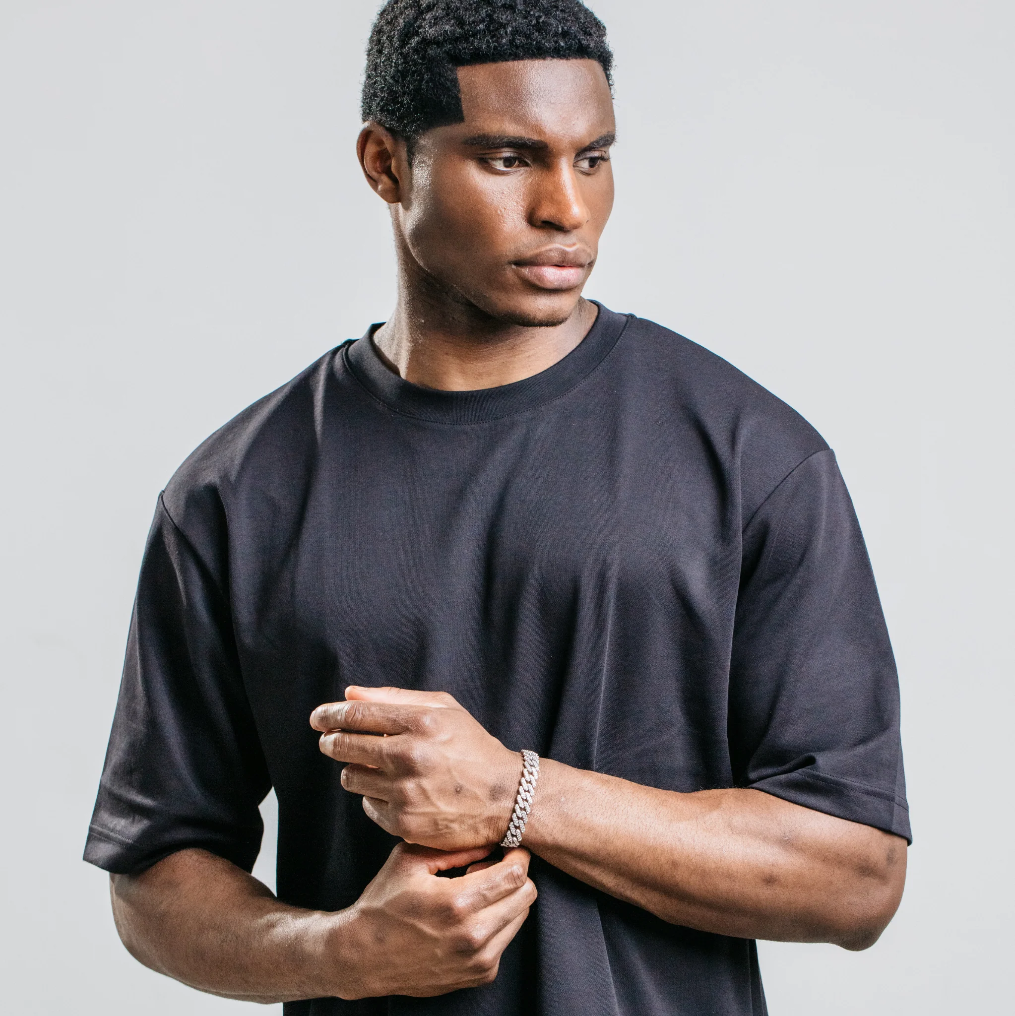 12mm Diamond Prong Link Bracelet - Silver (S) - Image 5