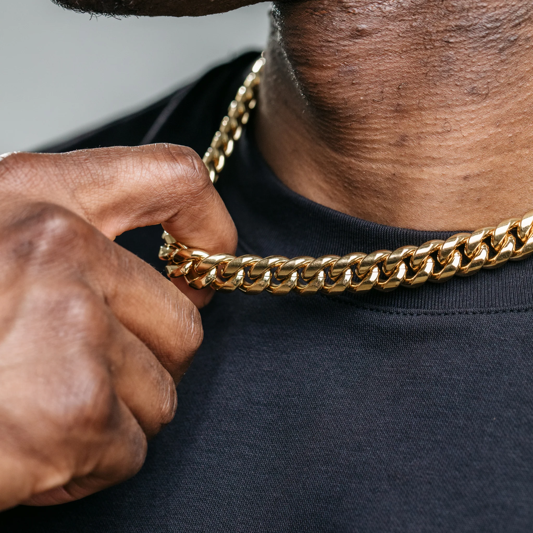 12mm Miami Cuban Chain - Gold - Image 6