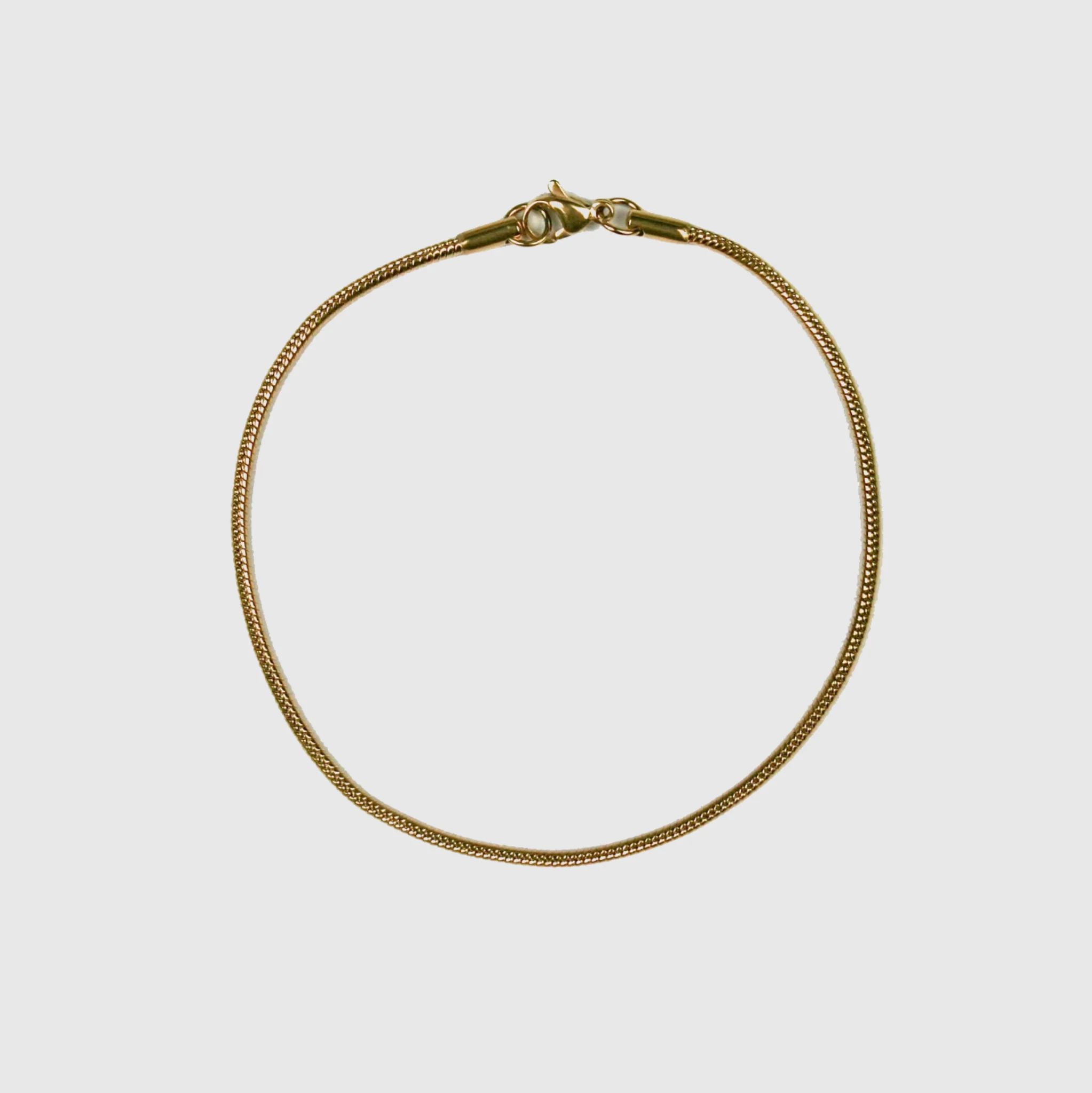 2mm Snake Bracelet - Gold - Image 2