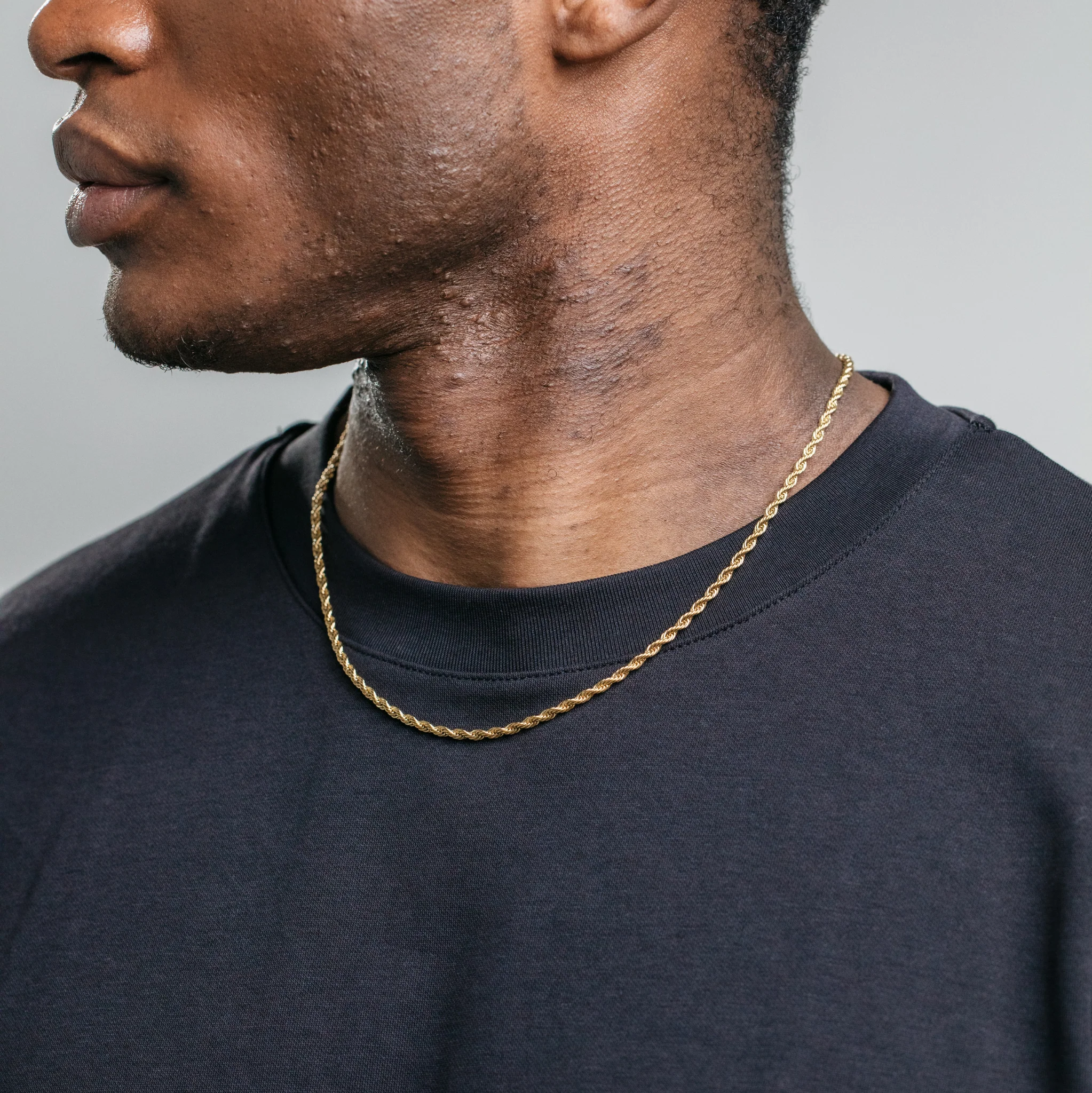 3mm Rope Chain - Gold - Image 7