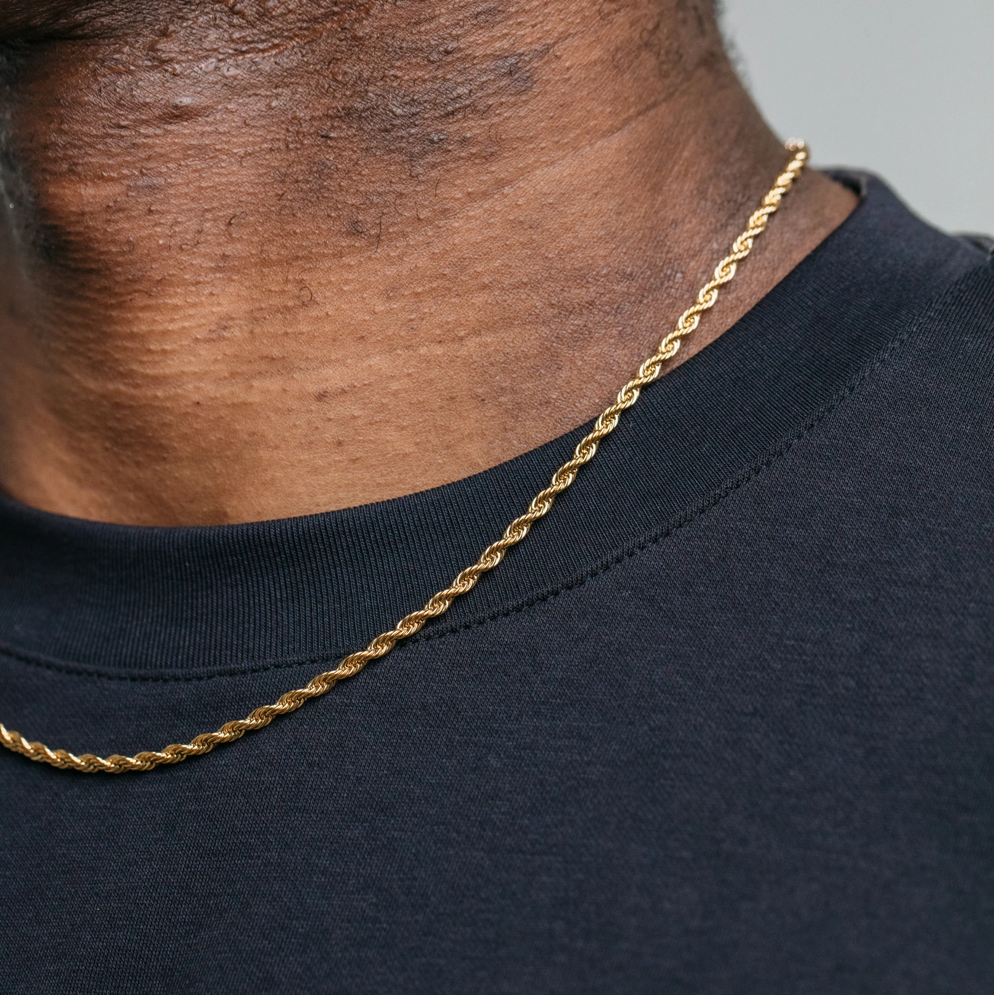 3mm Rope Chain - Gold - Image 8