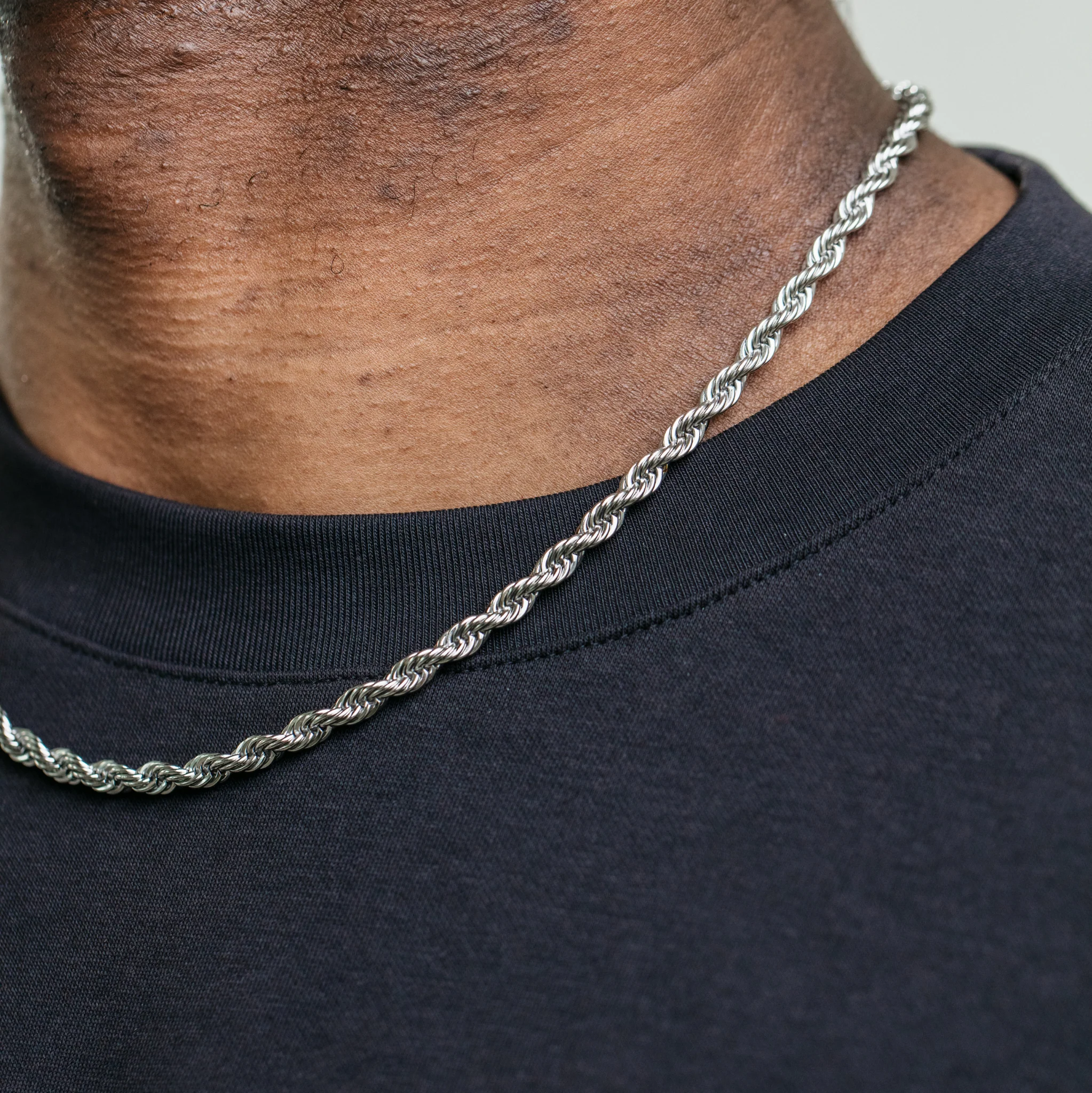 5mm Rope Chain - Silver (S) - Image 6