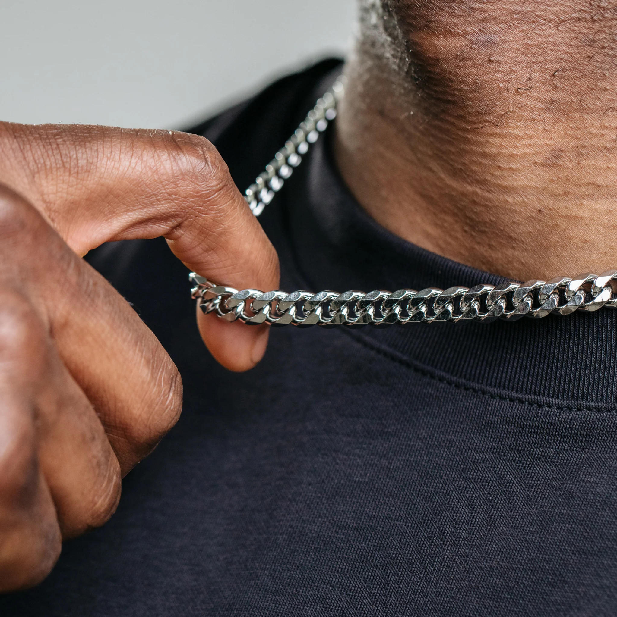 8mm Miami Cuban Chain - Silver - Image 4