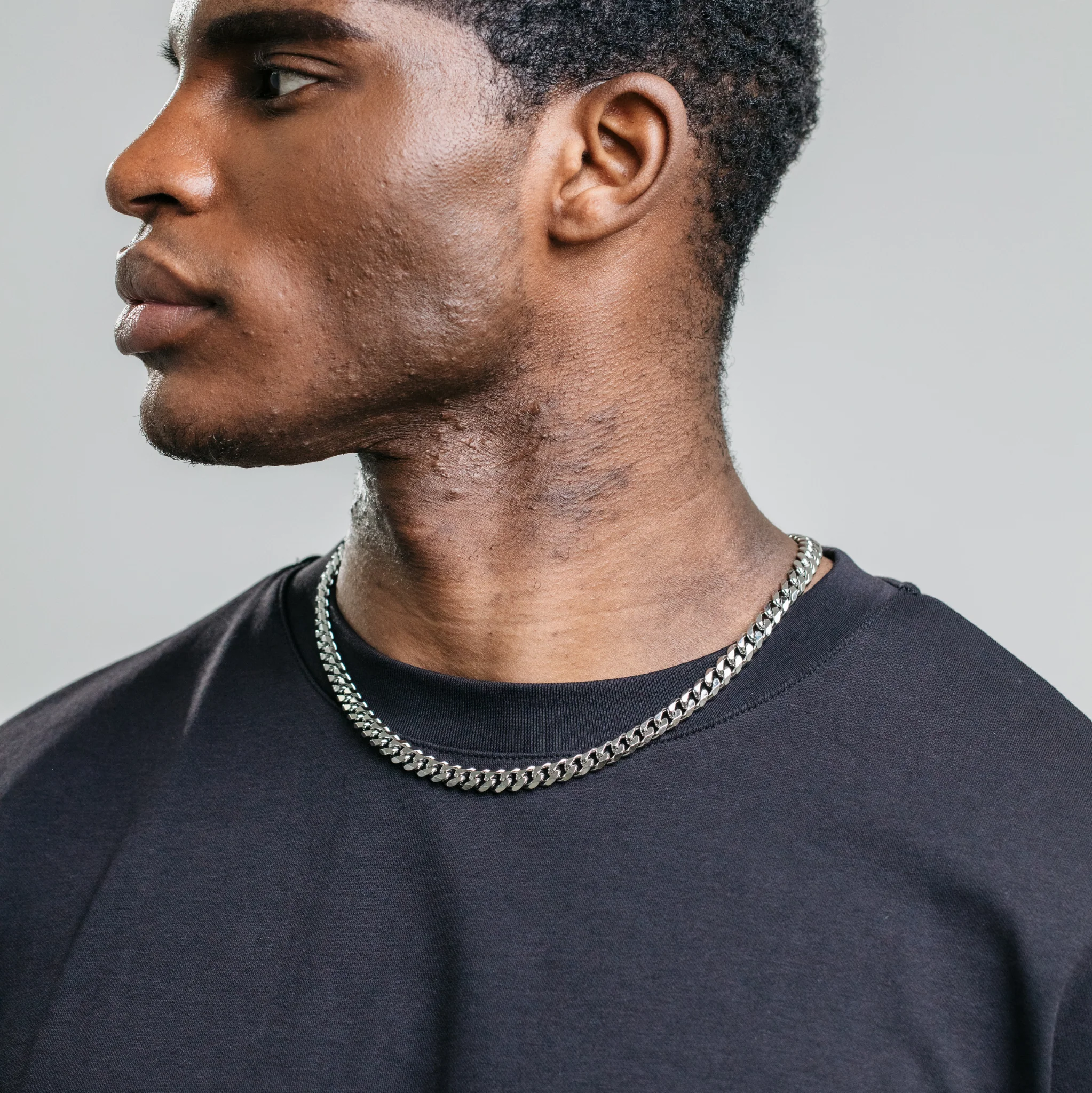 8mm Miami Cuban Chain - Silver - Image 5