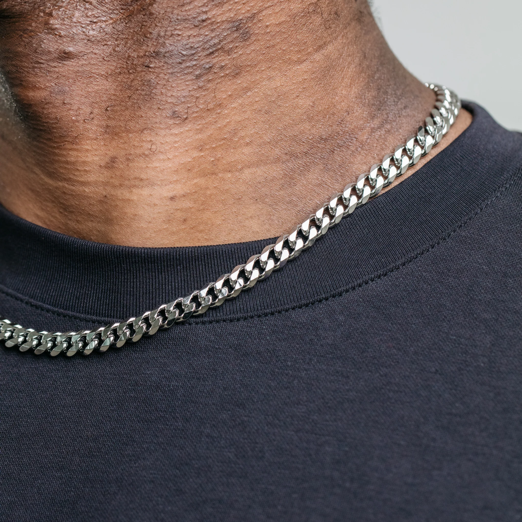 8mm Miami Cuban Chain - Silver - Image 8