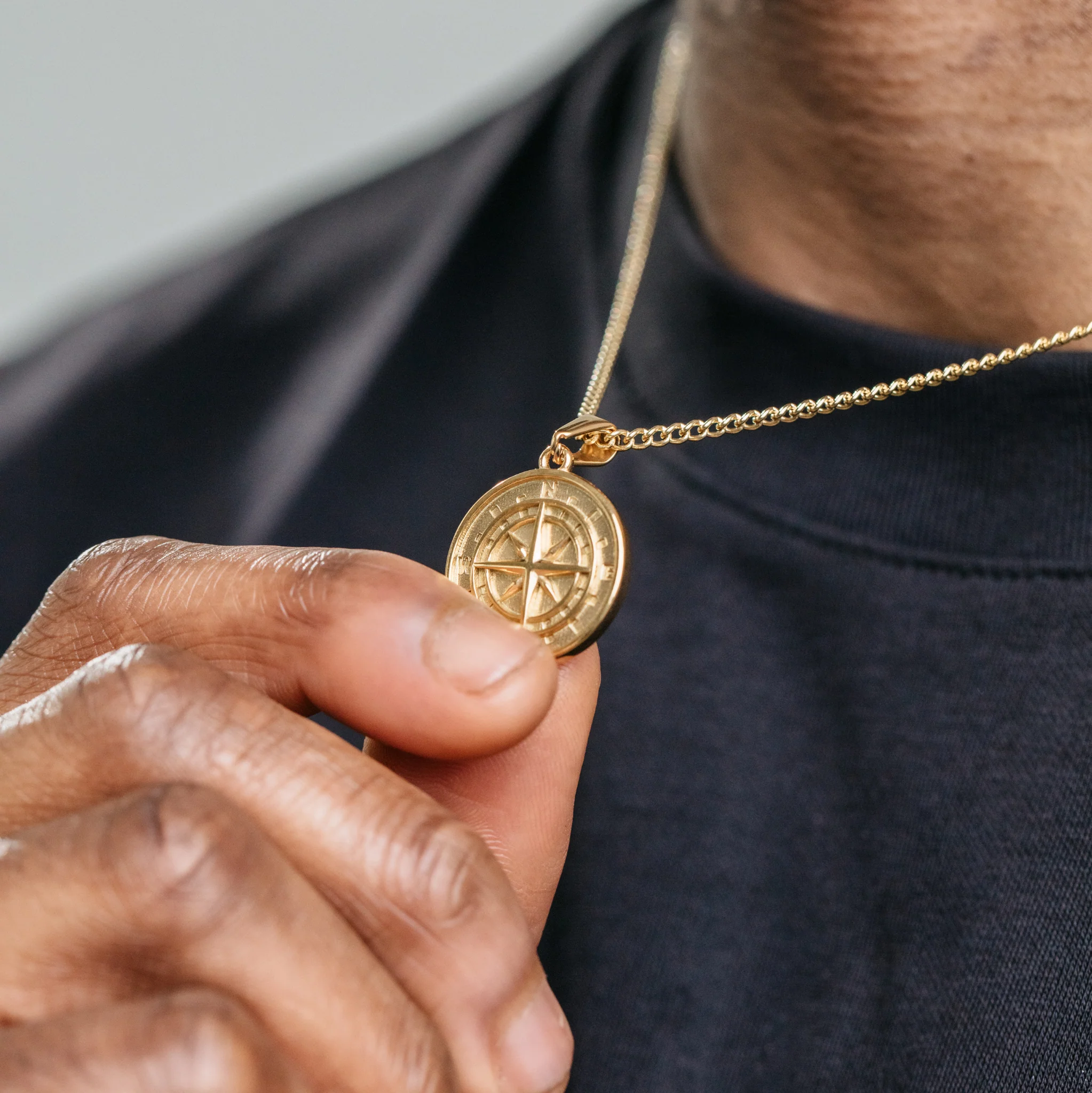 Compass Pendant - Gold - Image 5