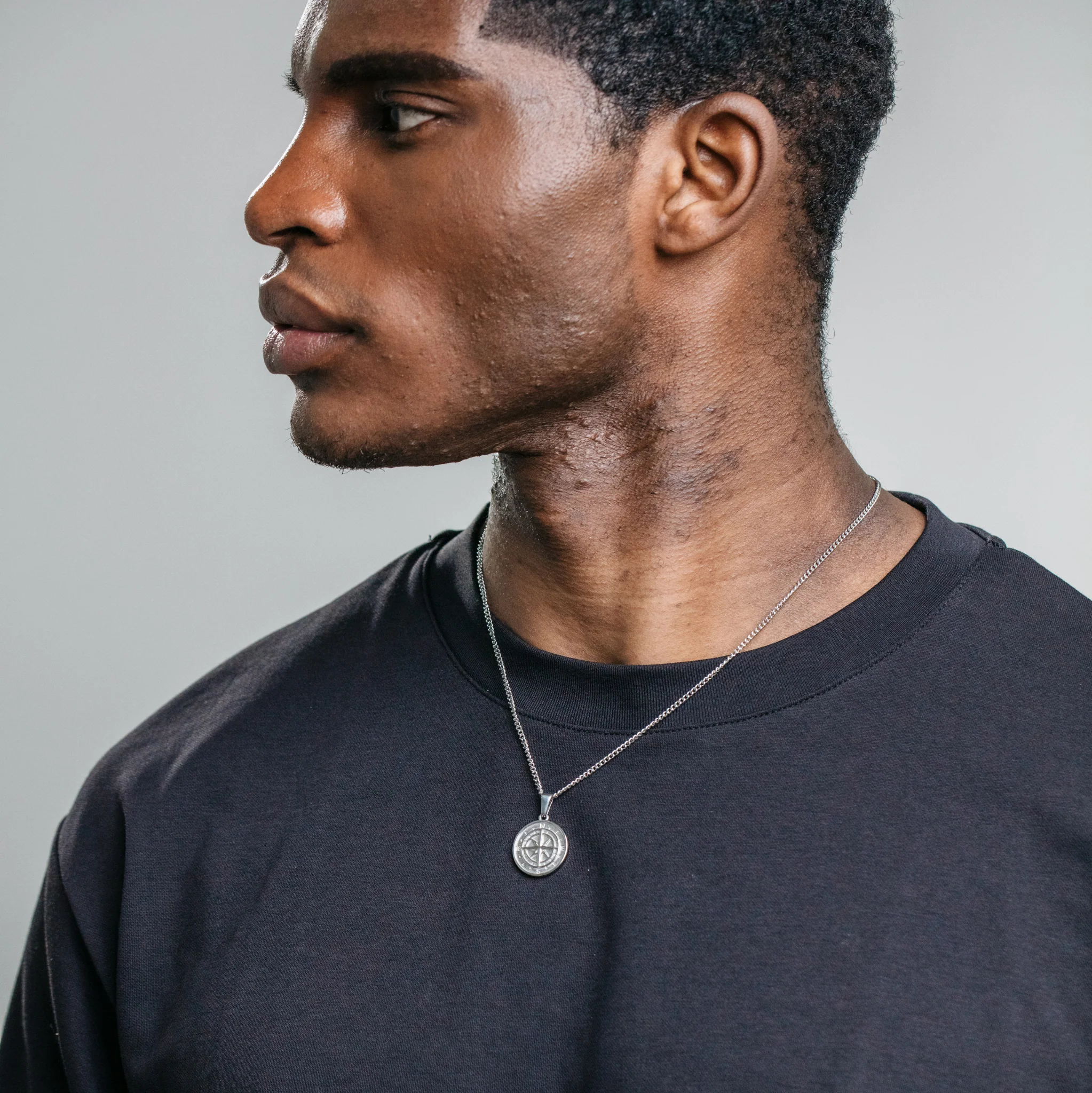 Compass Pendant - Silver - Image 4