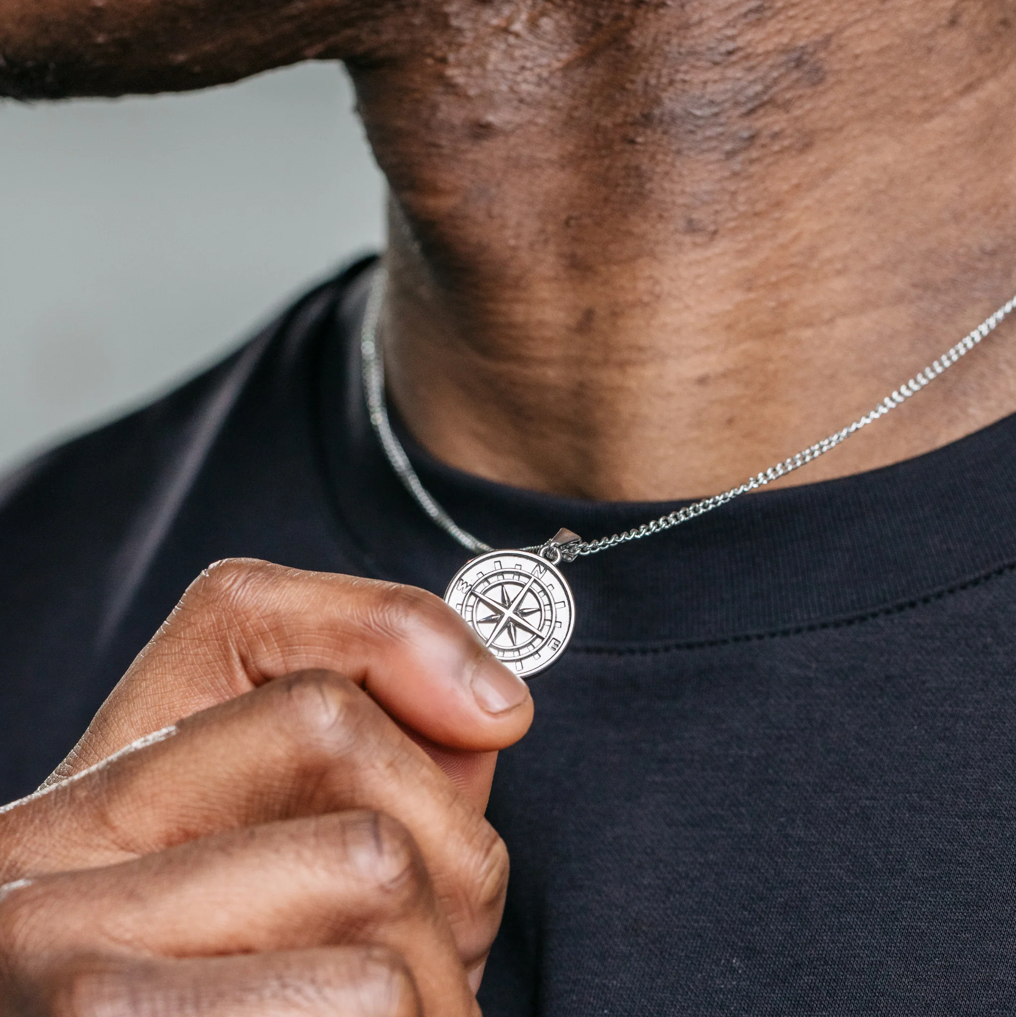 Compass Pendant - Silver - Image 6
