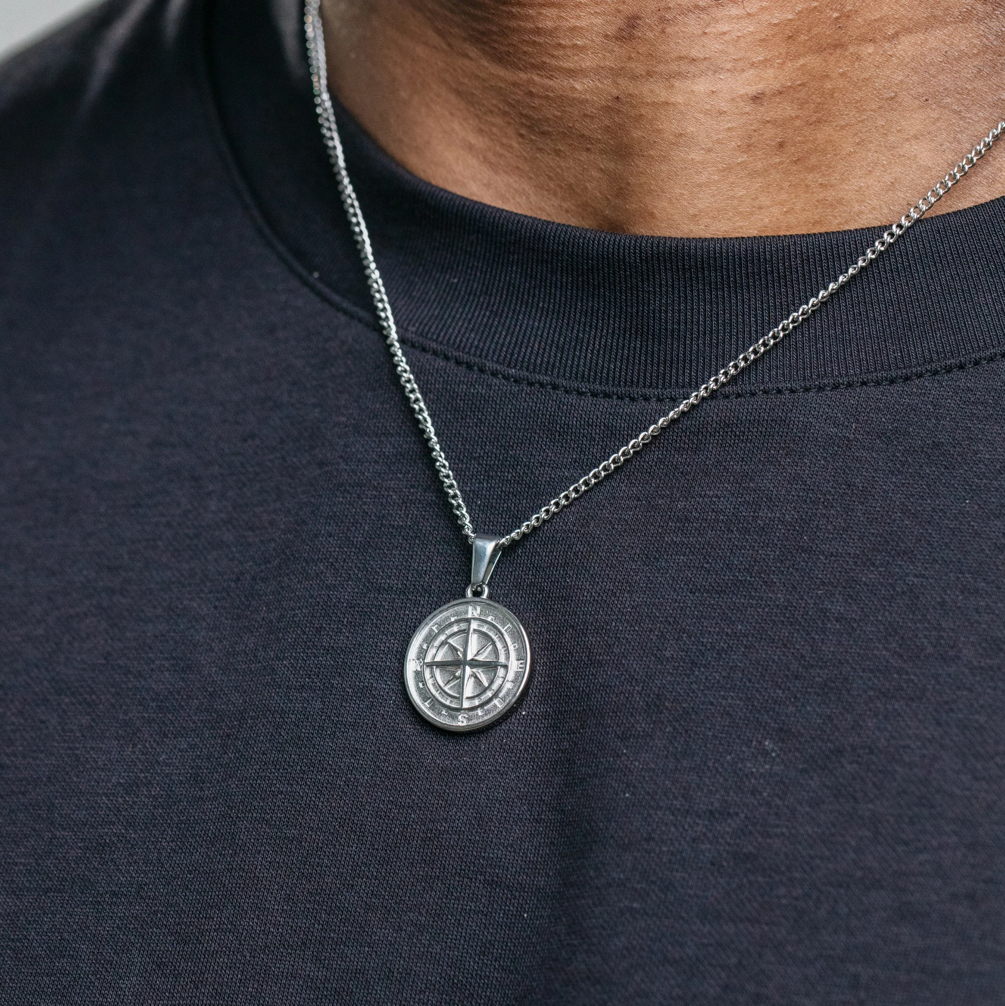 Compass Pendant - Silver - Image 7